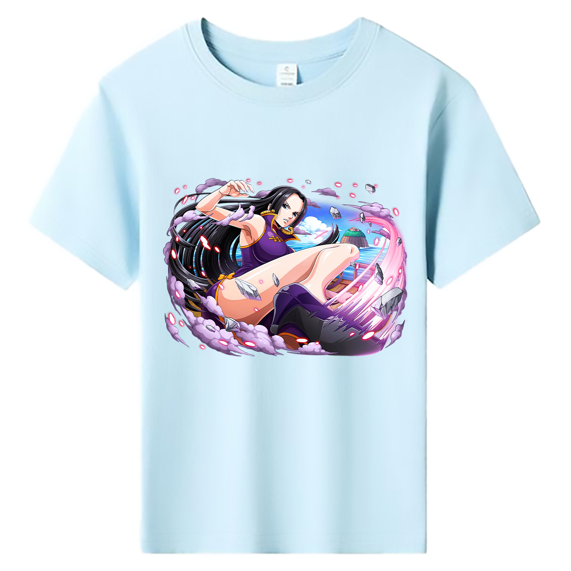 ワンピース ボア・ハンコック ONE PIECE Boa·Hancock 綿100％キッズTシャツ（フロントプリント）